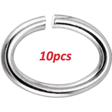 10pcs 4.5mm x 6.5mm OD OVAL 925 STERLING SILVER 20ga gauge OPEN Jump Ring USA