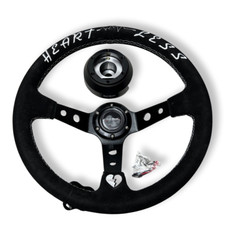 Suede Deep Dish Steering Wheel Short Hub Adapter Kit For Subaru Brz Frs Suede Deep Dish Steering Wheel Short Hub Adapter Kit For Subaru Brz Frs