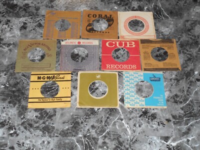 45 COMPANY  SLEEVES. LOT OF  10, DIFFERENT.