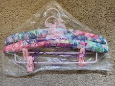  VINTAGE Beachwood Padded Satin Hangers "Vintage Collection" Pink Floral - NIP
