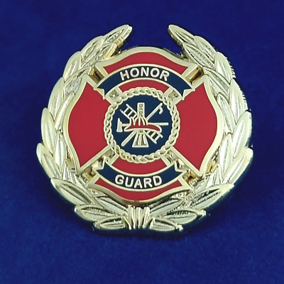 HONOR GUARD-FIRE DEPARTMENT PIN: 1'' Size, Imitation Gold Plated, #19
