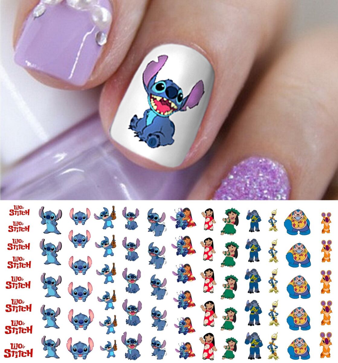 Lilo & Stitch Nail Art Decals - Salon Quality! Disney