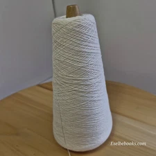 Lucky brand machine knitting yarn - poly/cotton white 185 grams (C143)