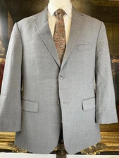 Jos A Bank 1905 43R brrr comfort Gray Stretch Tailored Fit 2Btn Blazer Jacket