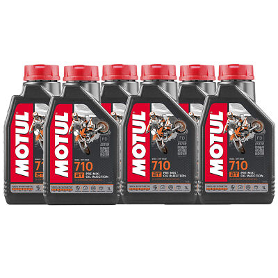 Motul 710 6 Liters 2T 100% synthetic 2-Stroke Ester Core Engine Motor Oil 6 x 1L