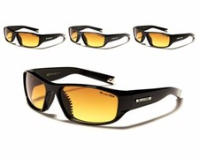 X Loop Sunglasses HD High Definition Night Driving Wrap Plastic Frame Sport Men.