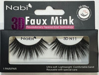False Eye Lashes 3D Faux Mink Nabi 3D N11 Reusable Beauty Fashion Lightweight