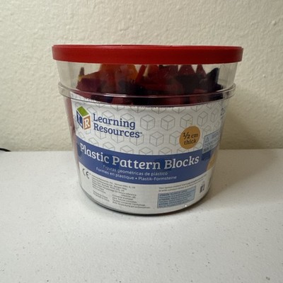 LEARNING RESOURCES PATTERN BLOCKS PLASTIC 1/2 CM THICK 3+ Geometrical