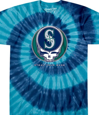 #ad Seattle Mariners Steal Your Base Tie Dye T Shirt — Grateful Dead Collab Style Li $47.99