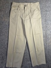 Y2K Phys Sci Khaki Pants Mens Sz 38x32 Beige Baggy Wide Leg Skater