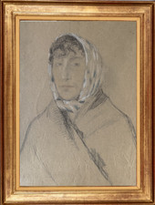 HENRI LAFFITE (1885-1977) RODIN STUDENT / WOMAN IN TURBAN CIRCA 1920 (105)