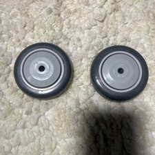 SET OF TWO 4" x 1-1/4" Swivel Caster Thermoplastic Soft Rubber Non-Marking Wheel