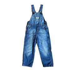 OshKosh B'Gosh Toddler Blue Denim Bib Overalls Medium Wash Straight Leg Size 3T