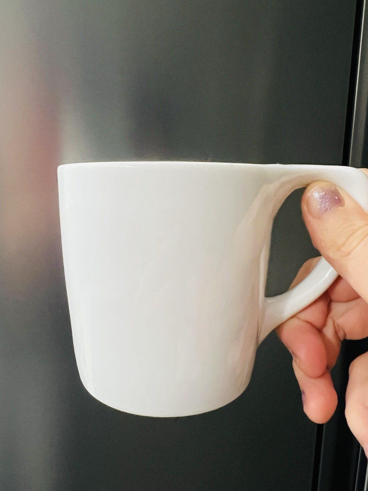 Brand New Set 2 Modern notNeutral Lino 10oz White Porcelain Tea Coffee Cups Mugs