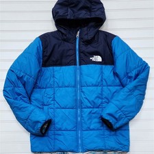 The North Face Boys Reversible Perrito Jacket Size L 14/16 Clear Lake Blue