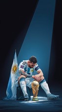 Lionel Messi World Cup Argentina Iconic Football Wall Art Framed Canvas Picture