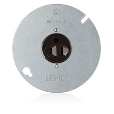 Leviton 5059 Straight Blade Receptacle, 5-15R, 15 A, 125V Ac, 2 Pole, 3 Wire,