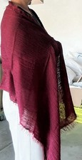 Women  s Soft Knit Winter Scarf Burgundy Red  Fringe Shawl Wrap Warm Cozy Gift