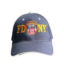 FDNY Fire Department of New York Navy Blue Baseball Cap Wool Hat Adjustable OSFA