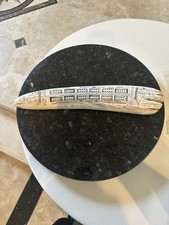 Vtg Faux-Scrimshaw Look-a-Like Walrus Tusk Cr...