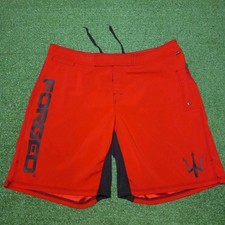 Forged Fight Shorts Training MMA Muay Thai Grappling Red USA Made Mens Size 40