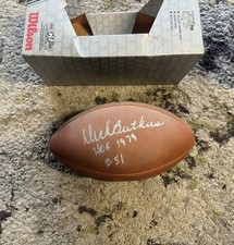 Dick Butkus Chicago Bears HOF signed Football