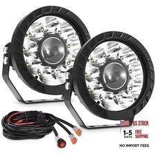 Round LED Offroad Lights 7 Inch 65W Spot Beam LED Driving Light with Wiring