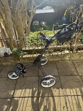 Motocaddy Cube 3 Wheel Golf Push Trolley, EASILOCK,Graphite/Blue, good decent