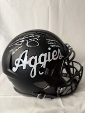 Johnny Manziel Texas A&M F/S Speed Rep Aggies Black Football Helmet (BAS COA)
