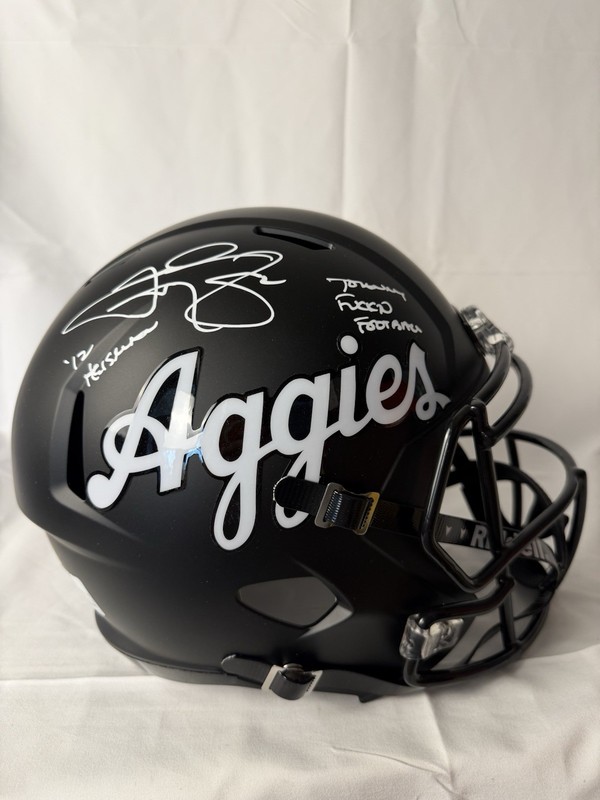 Johnny Manziel Texas A&M F/S Speed Rep Aggies Black Football Helmet (BAS COA)