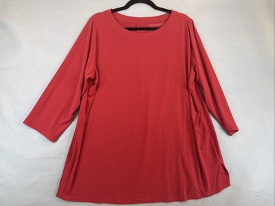 Susan Graver  modern essentials Woman s Blouse  Size 1X In Tunic Red