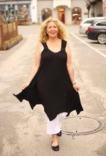 MAGNA - lagenlook TUNIC DRESS size 44 to 58 - black
