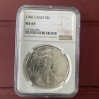 1986 Silver Eagle NGC MS69 #280