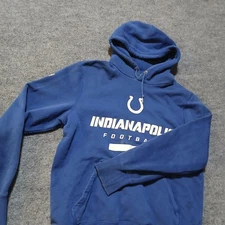 Indianapolis Colts Hoodie Mens Medium Blue NFL Football Nike Training Sweatshirt