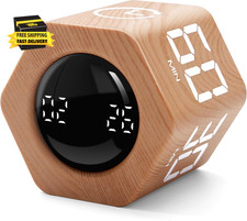 Productivity Timer 1, 5, 10, 30, 60 Minutes Preset, Desk Cube Timer with Gravity
