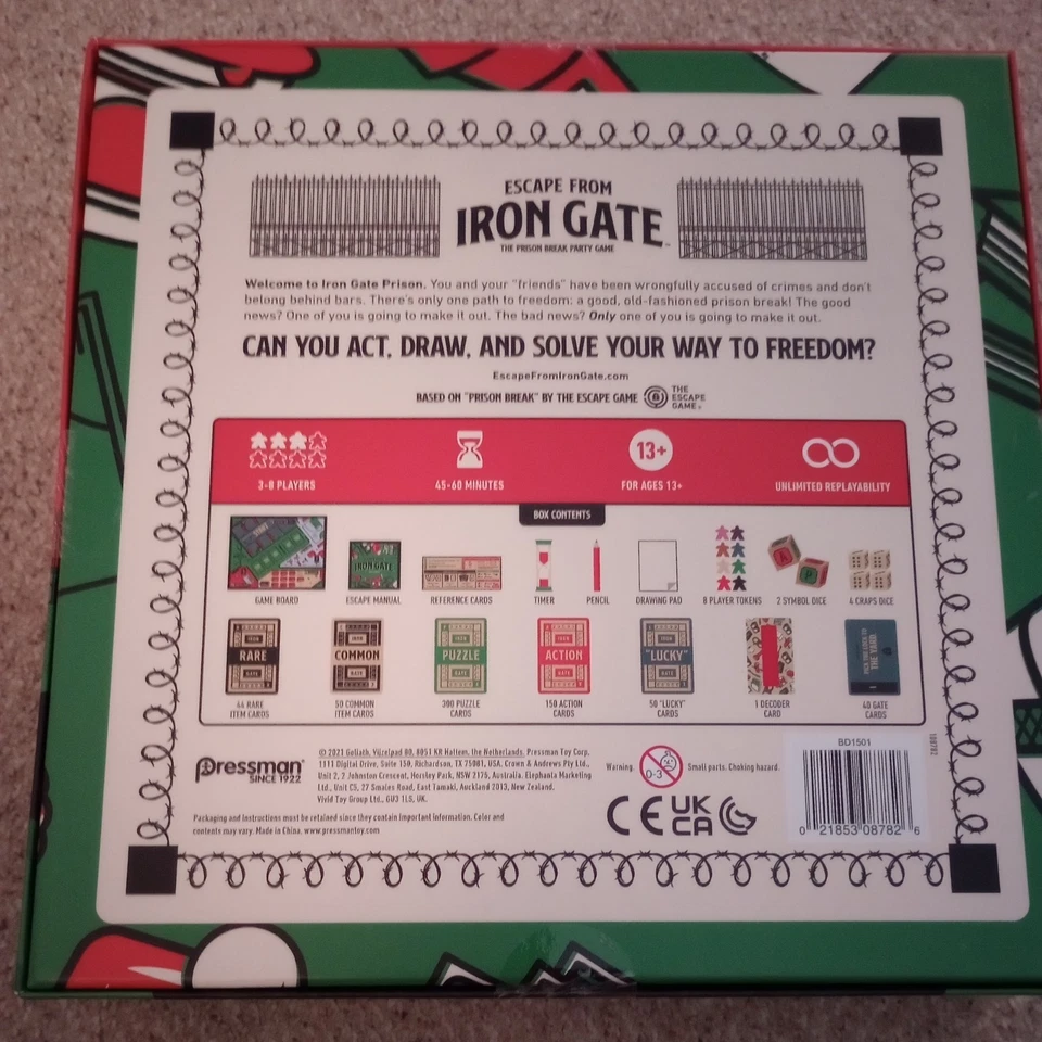 Escape from Iron Gate, The Prison Break Party Game. NEW & SEALED Ideal 4 Xmas!! - Image 2 of 2