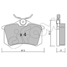 Satz Bremsbeläge Bremsklötze hinten für VW Bora 1 1J2 1J6 Caddy 3 2KA | 24576