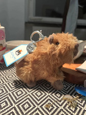 Jellycat Clyde Capybara Bag Charm NWT Brown Plush Keychain Toy Accessory Hot