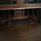 Antique Walnut Serpentine Secretary Desk Chippendale Style Bookcase — photo 4