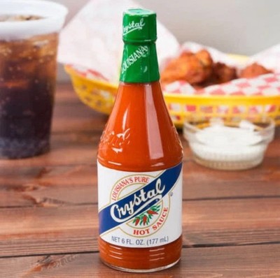 Lot of 4 Crystal Louisiana's Pure Hot Sauce (6 oz.) Exp. 6/25