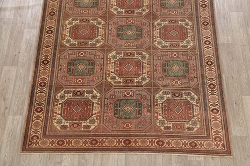 Anatolian Living Room Area Rug 6x10 Pink Wool Hand-made Turkish Vintage Carpet - Zdjęcie 8 z 21