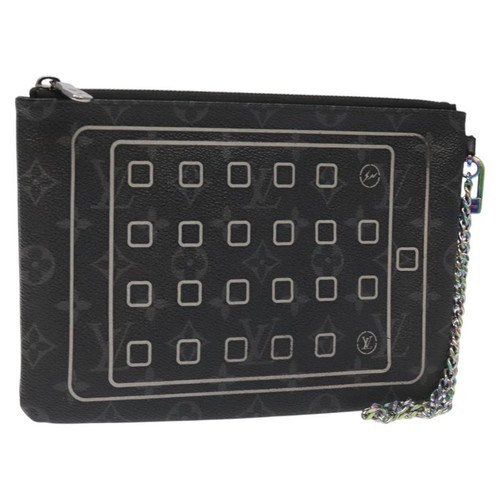 LOUIS VUITTON Monogram Eclipse Fragment iPhone Case M64449 LV Auth 113202