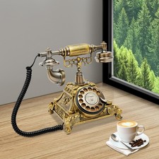 Vintage Rotary Dial Telephone Phone Working Vintage Retro Old Fashion Telephone