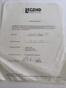 Mixed Lot Of 3 Collection Of Documents Porn (ephemera) Legend Video Inc