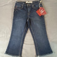Seven 7 For All Mankind Jeans NWT Girls Sz 12 Straight Cropped Flap Pocket Denim