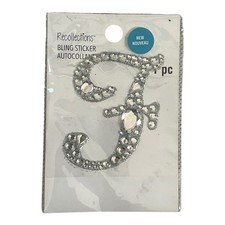 Recollections Bling Sticker Letter F Rhinestone Monogram Initial New 2.25 in