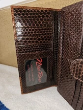 NEW  Nina Raye  Full Genuine Snake  Wallet Wristlet Clutch Travel 7.25 X 4"