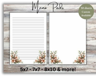 ノート・メモ帳 Lilly Lily Notepads, Memo Pads, Writing Pad, Stationary, Office Desk