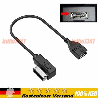 MMI MDI AMI 3G - USB AUX Audi VW SEAT Skoda A3 A4 Music Interface Adapter Kabel