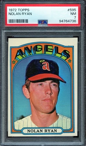 1972 Topps NOLAN RYAN #595 Baseball Card PSA 7 NM